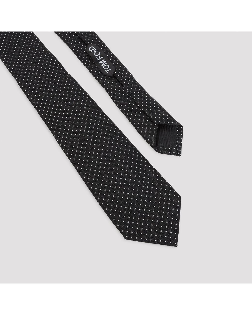 Corbata Micro Lunares Tom Ford de hombre de color Black