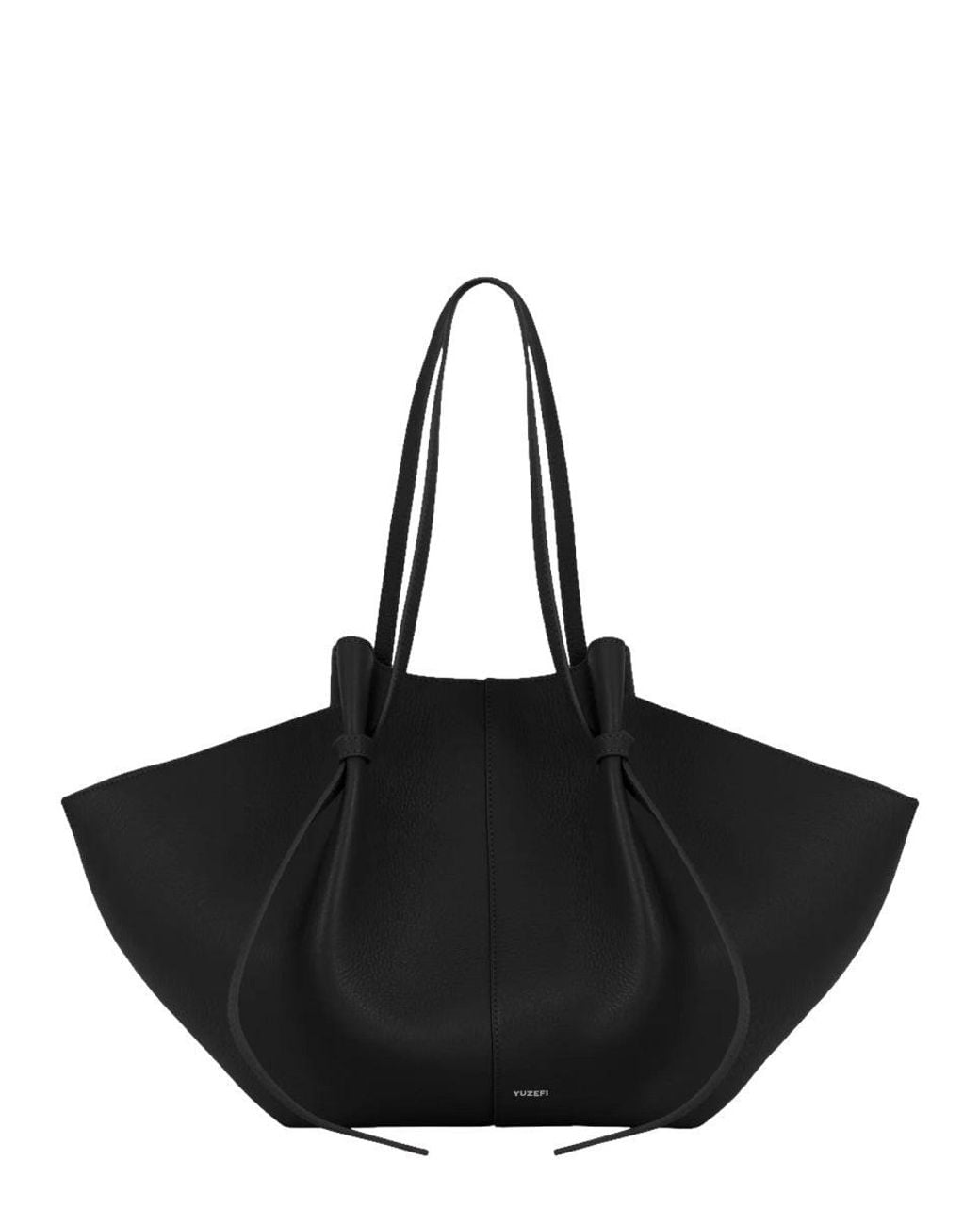 Yuzefi Black Mochi Mini Leather Shoulder Bag