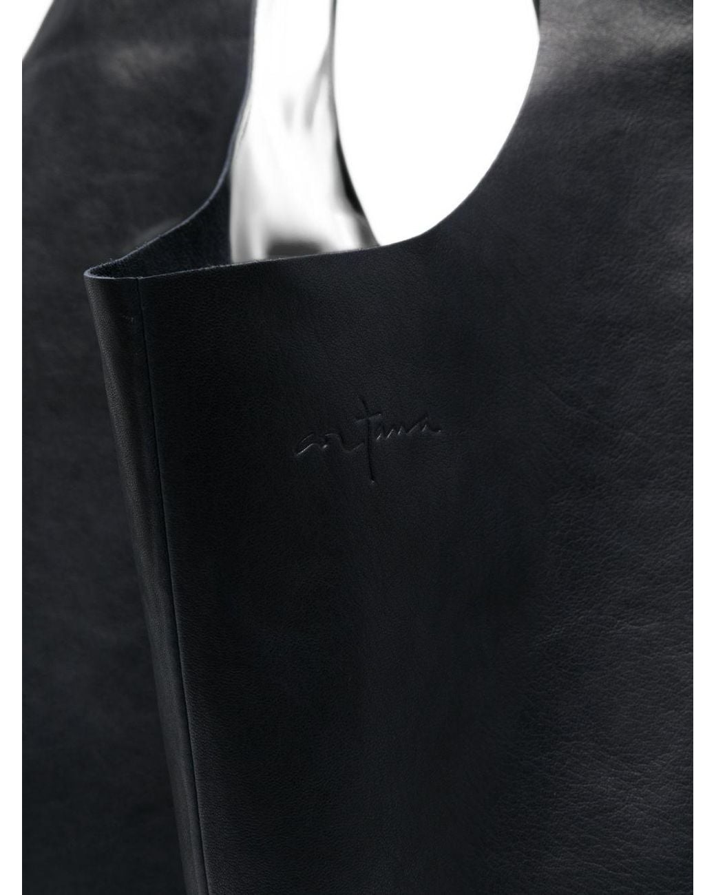 Cortana Black U Xl Leather Tote Bag