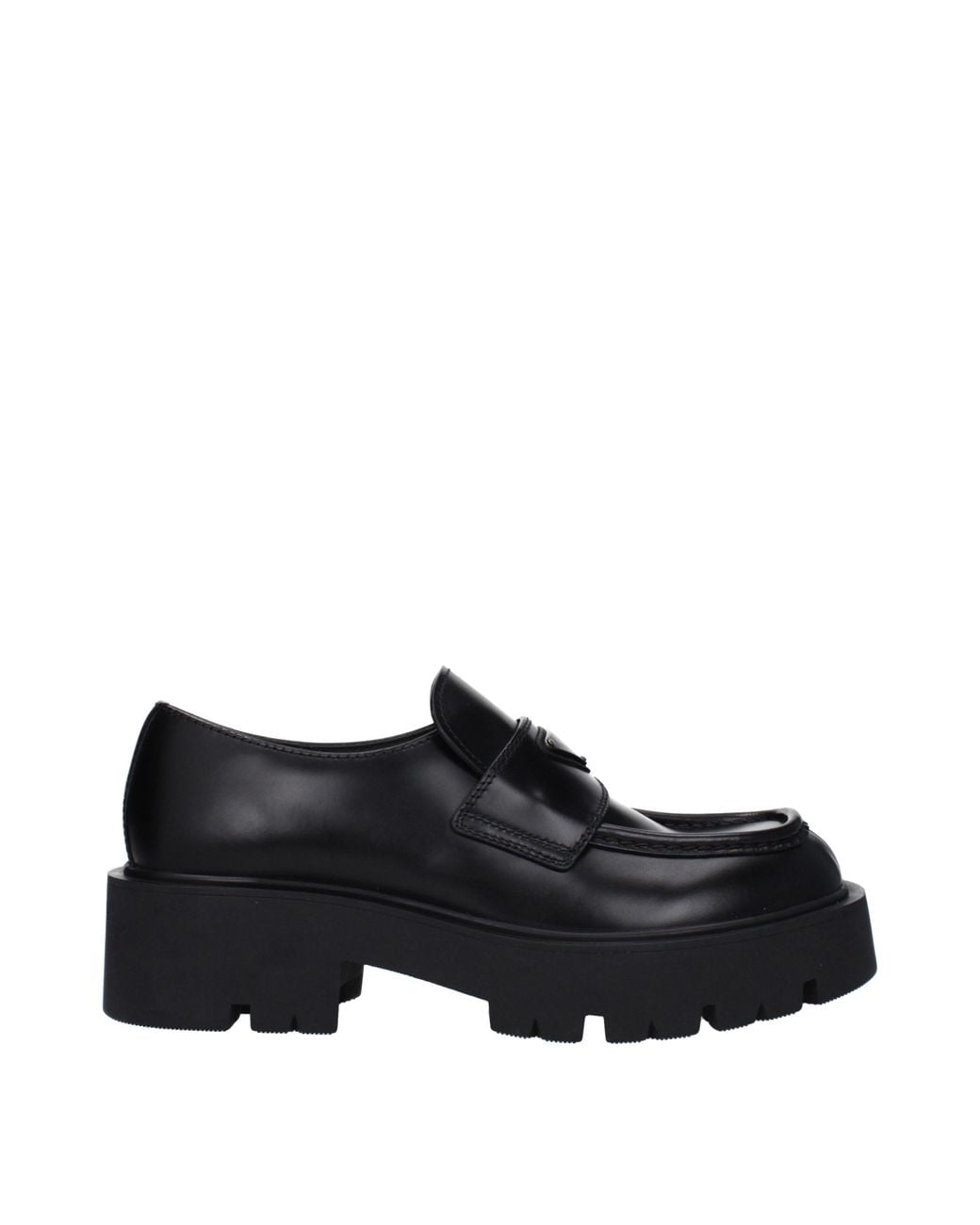 Prada Black Leather Loafers
