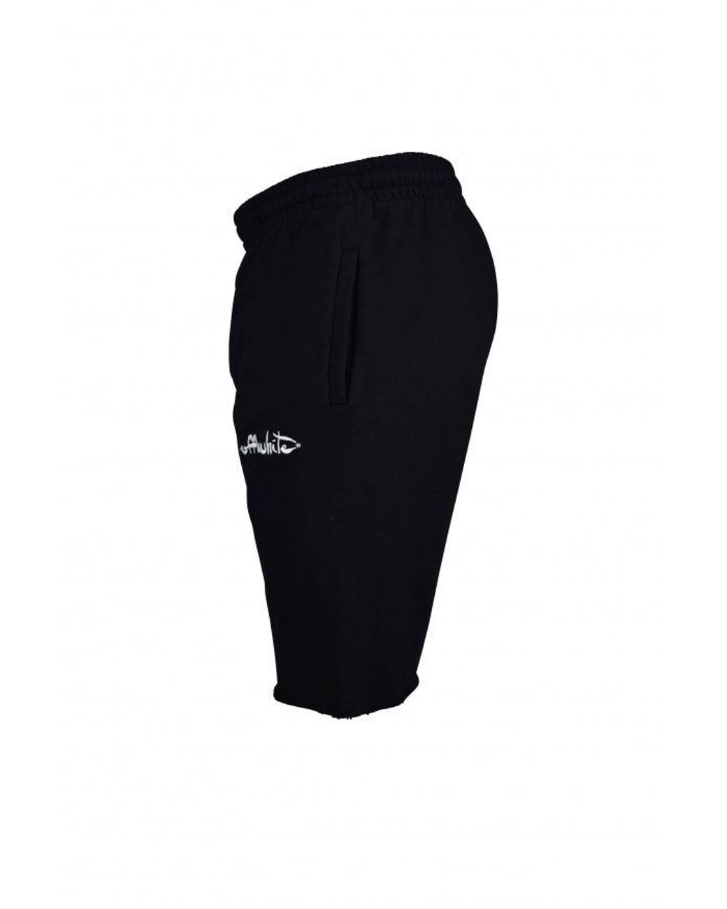 Off-White c/o Virgil Abloh Blue Signature Logo Cotton Shorts for men