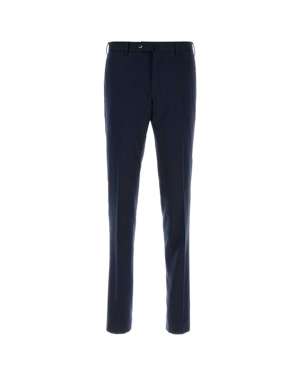PT Torino Blue Cotton-Silk Blend Pants For for men