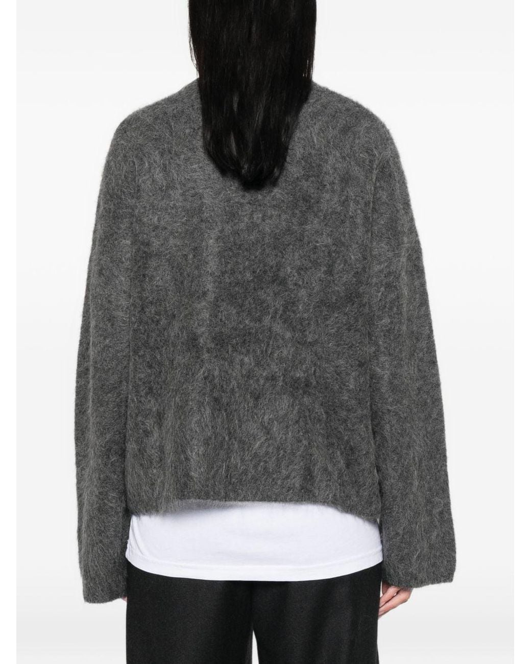 Soft Goat Gray Wool Crewneck Jumper