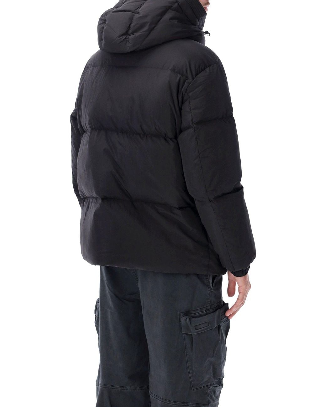 DIESEL Black Polyamide Coat For Fall/Winter 2026 for men