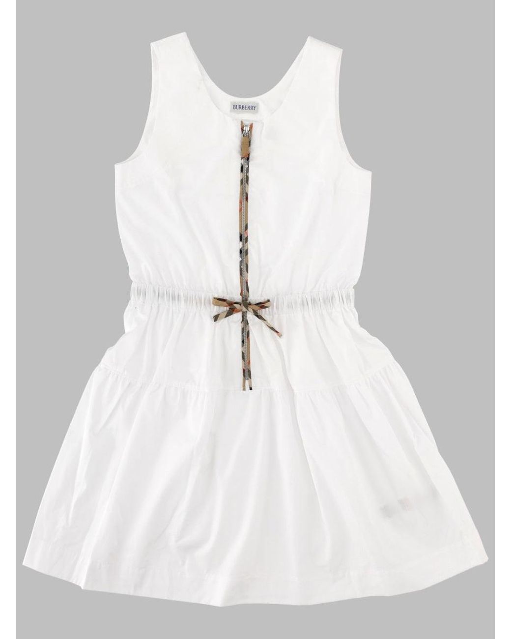 Burberry White Girls' Mini Raven Check Dress
