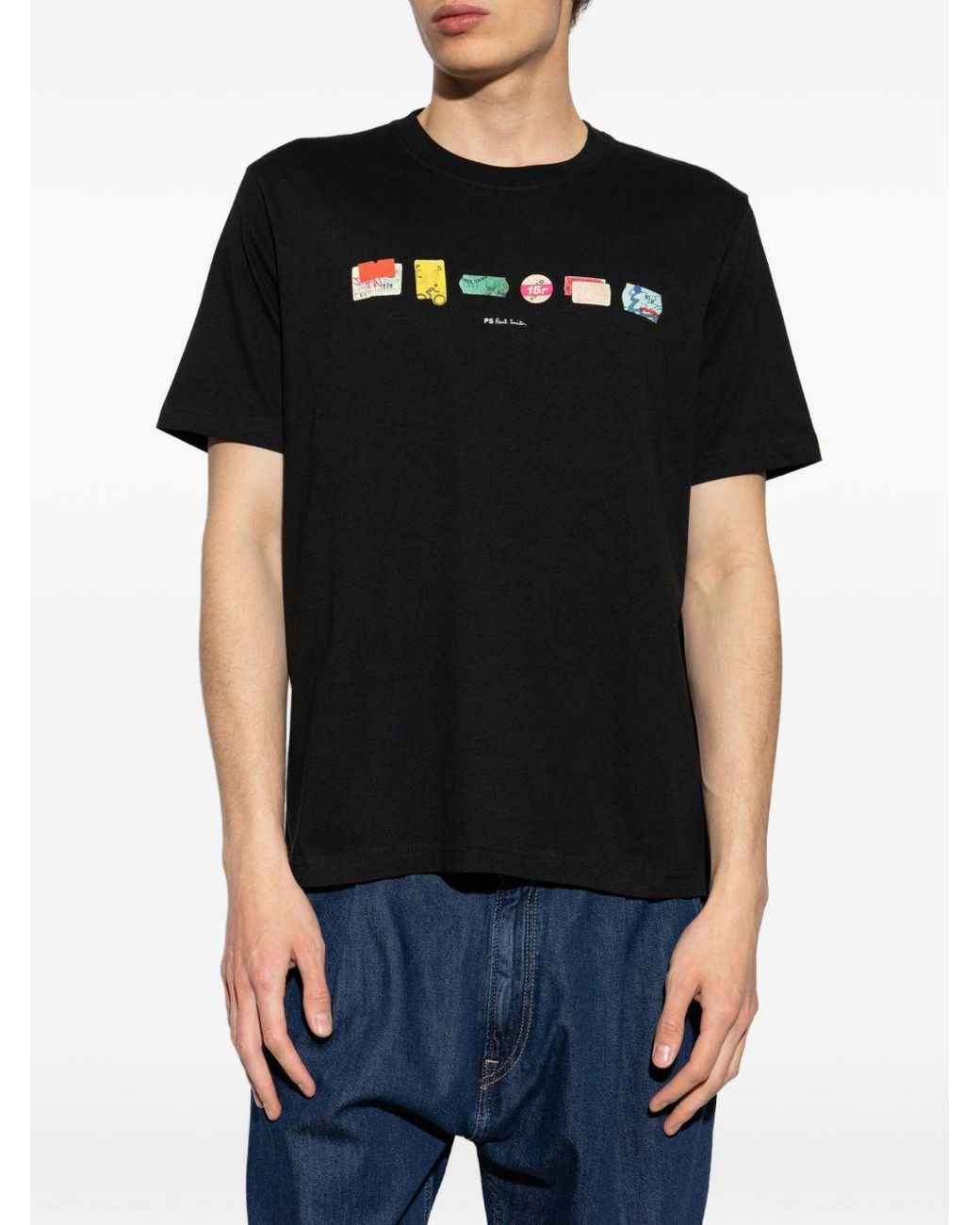 Paul Smith Black A Row Cotton T Shirt