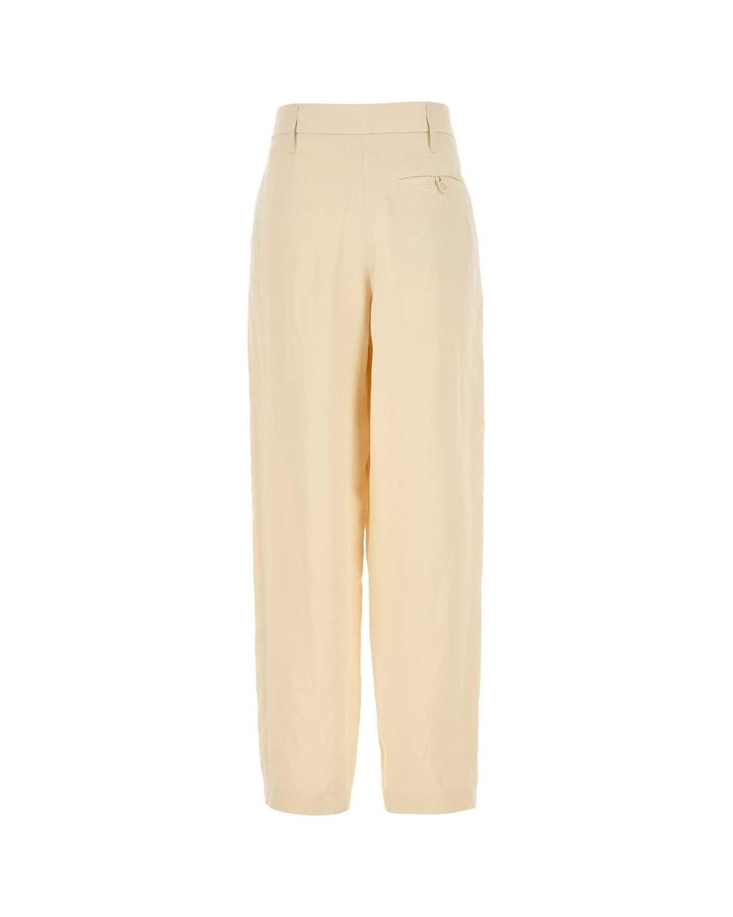 Stella McCartney Natural Wide Butter-Coloured Pants