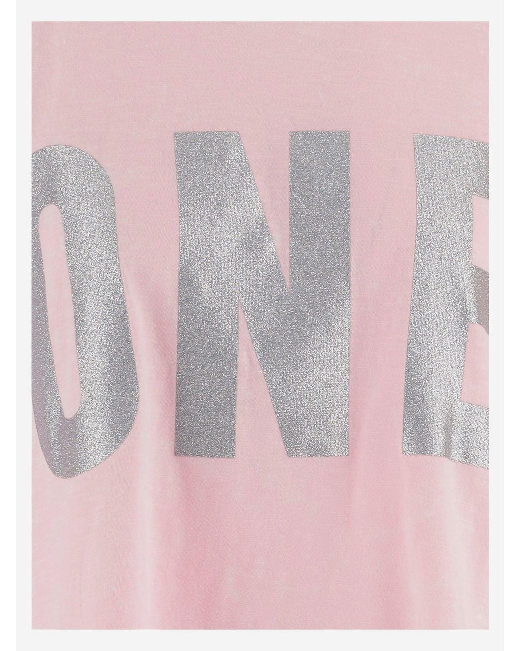 ONE TEE Pink Cotton T Shirt With Logo