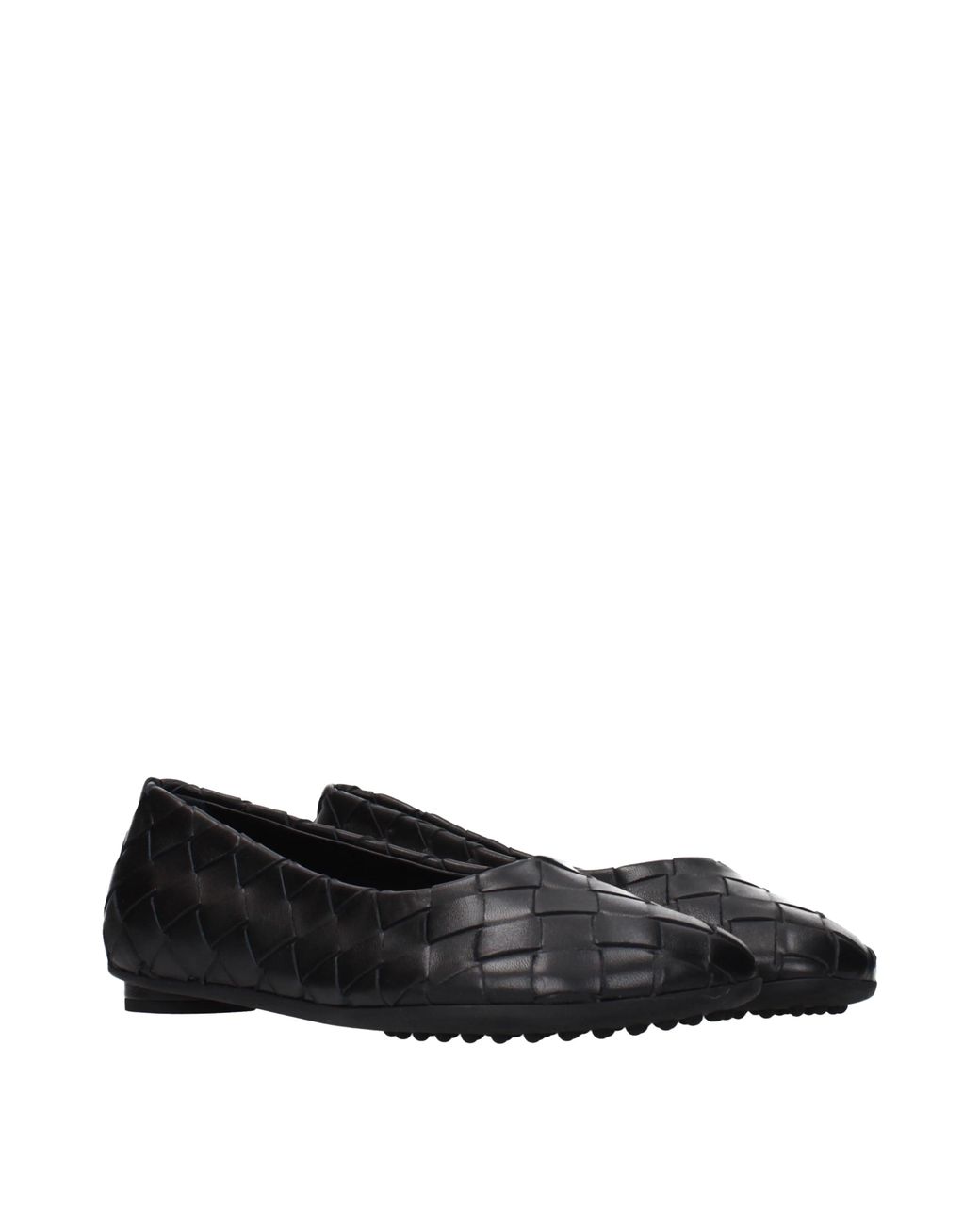 Bottega Veneta Black Atomic Ballerina Shoes Leather