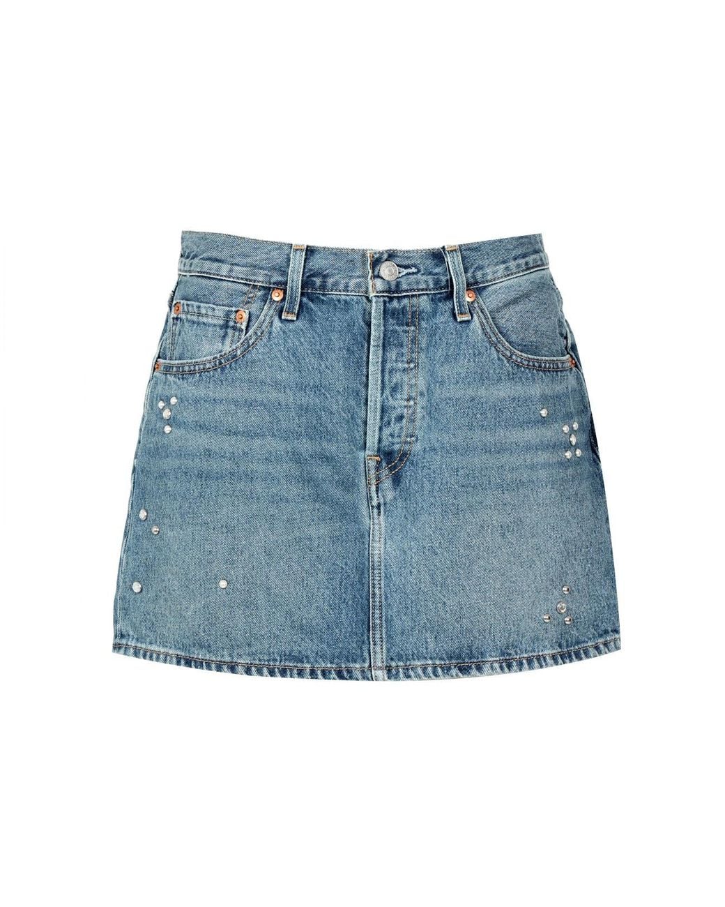 Levi's Rokken Medium Denim in het Blue
