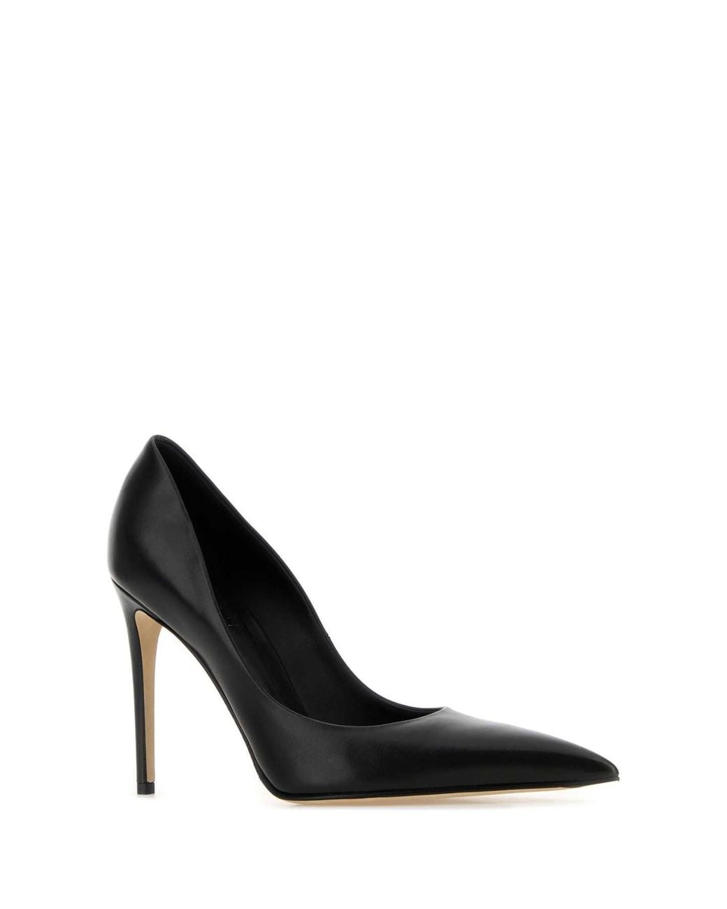 McQueen Black Leather Pumps