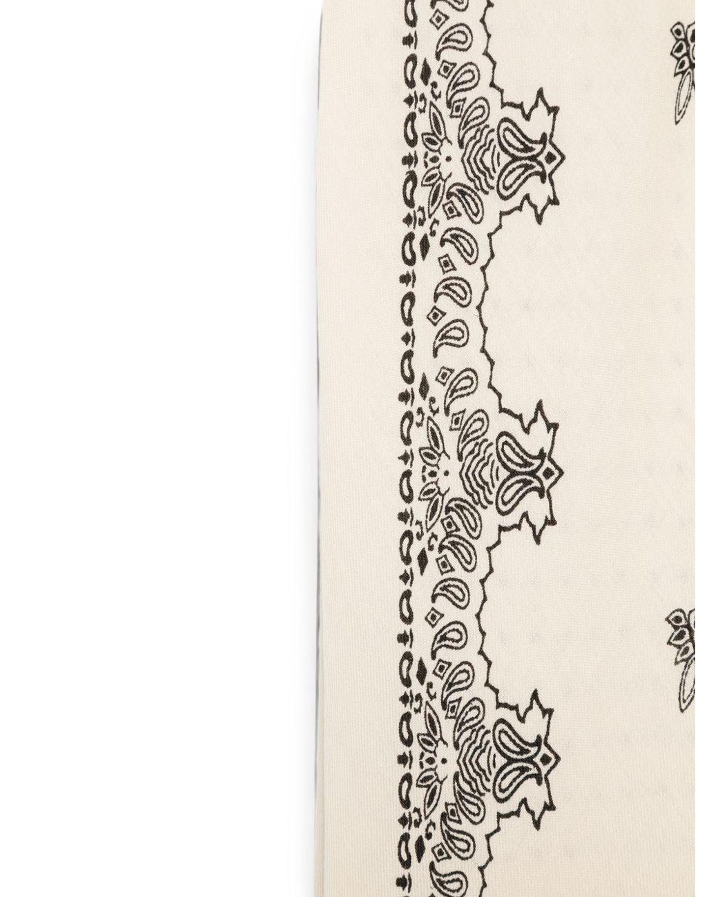 Destin White Printed Bandana Foulard