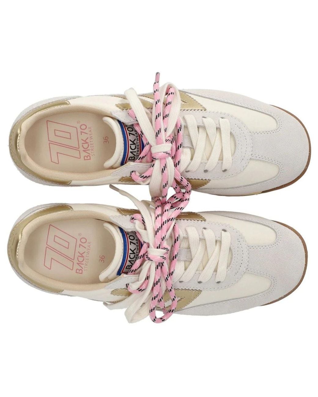 Back70 White Jogger Cream Sneaker