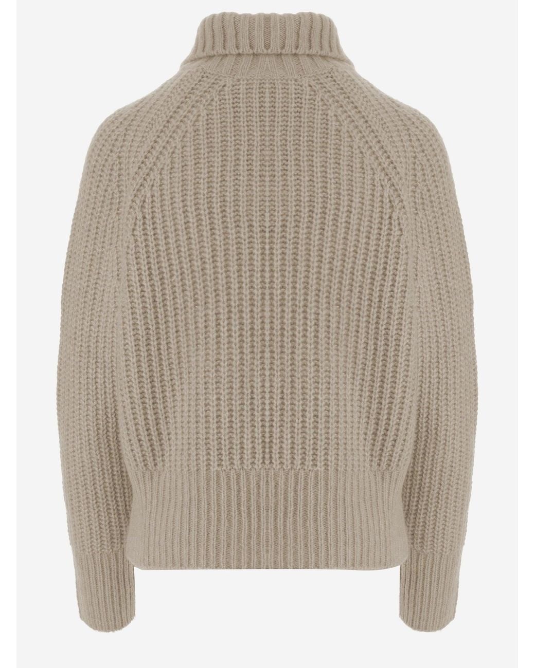 Allude Gray Sweater Cashmere And Silk