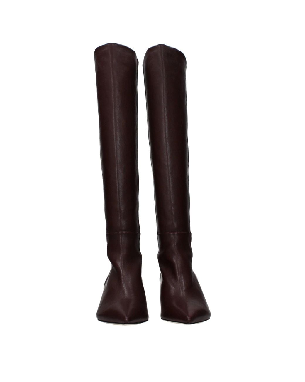Stuart Weitzman Brown 5050 Boots /Raspberry Leather