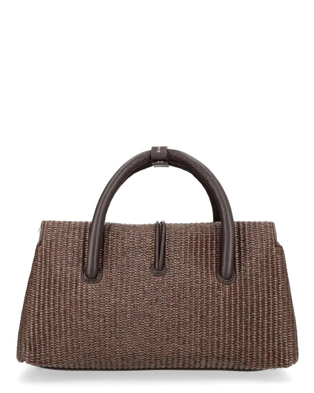 Zanellato Brown Handbag Dotta Vimini