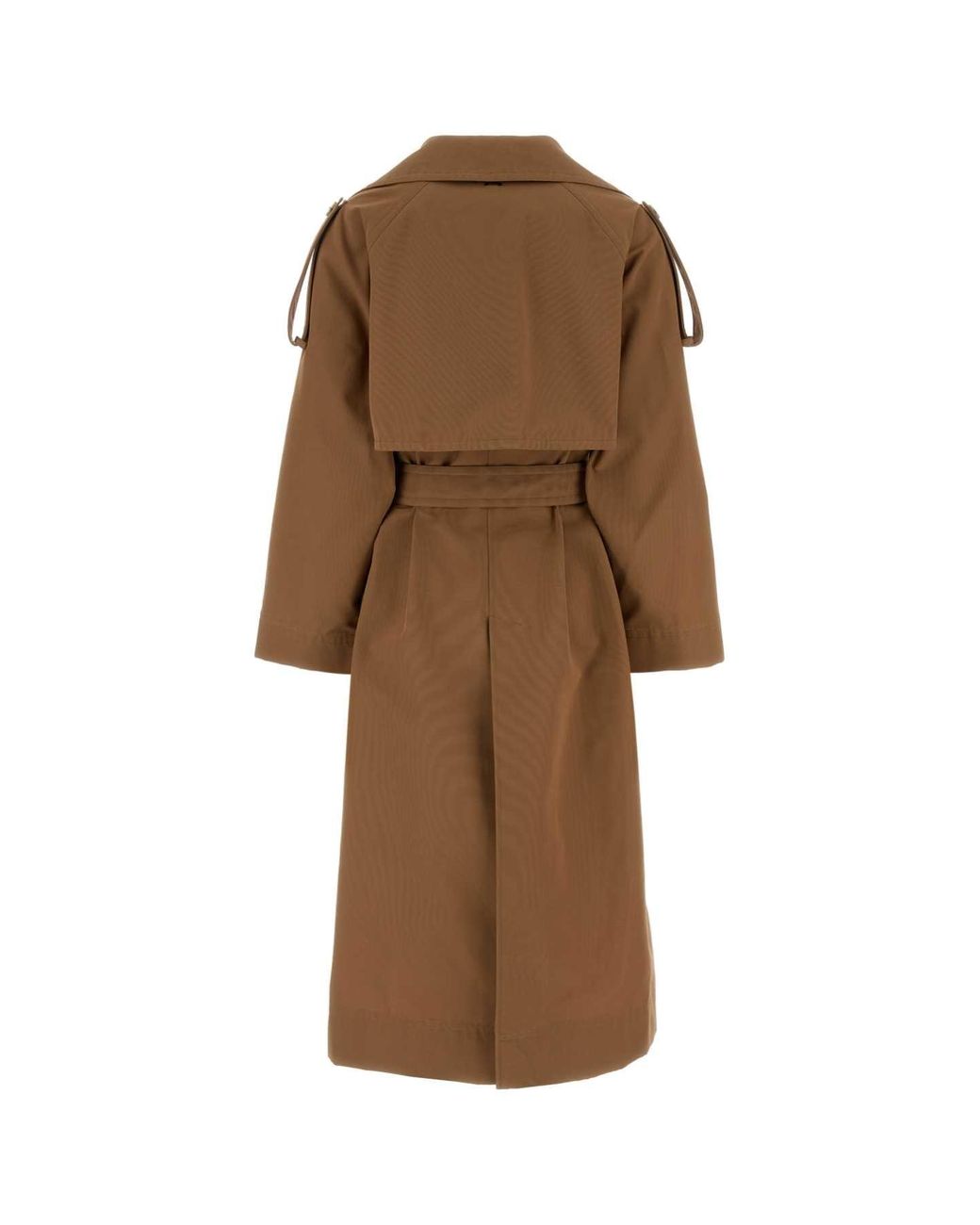 Herno Brown Cotton Blend Trench Coat