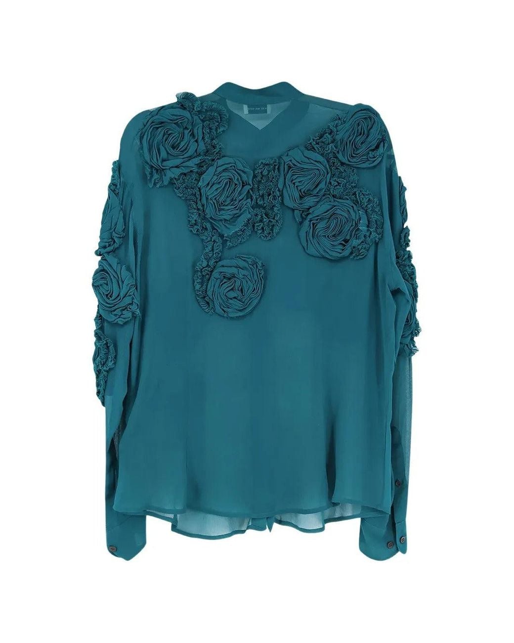 Dries Van Noten Blue Chowsa Emb 3376 W.W.Shirt Pet