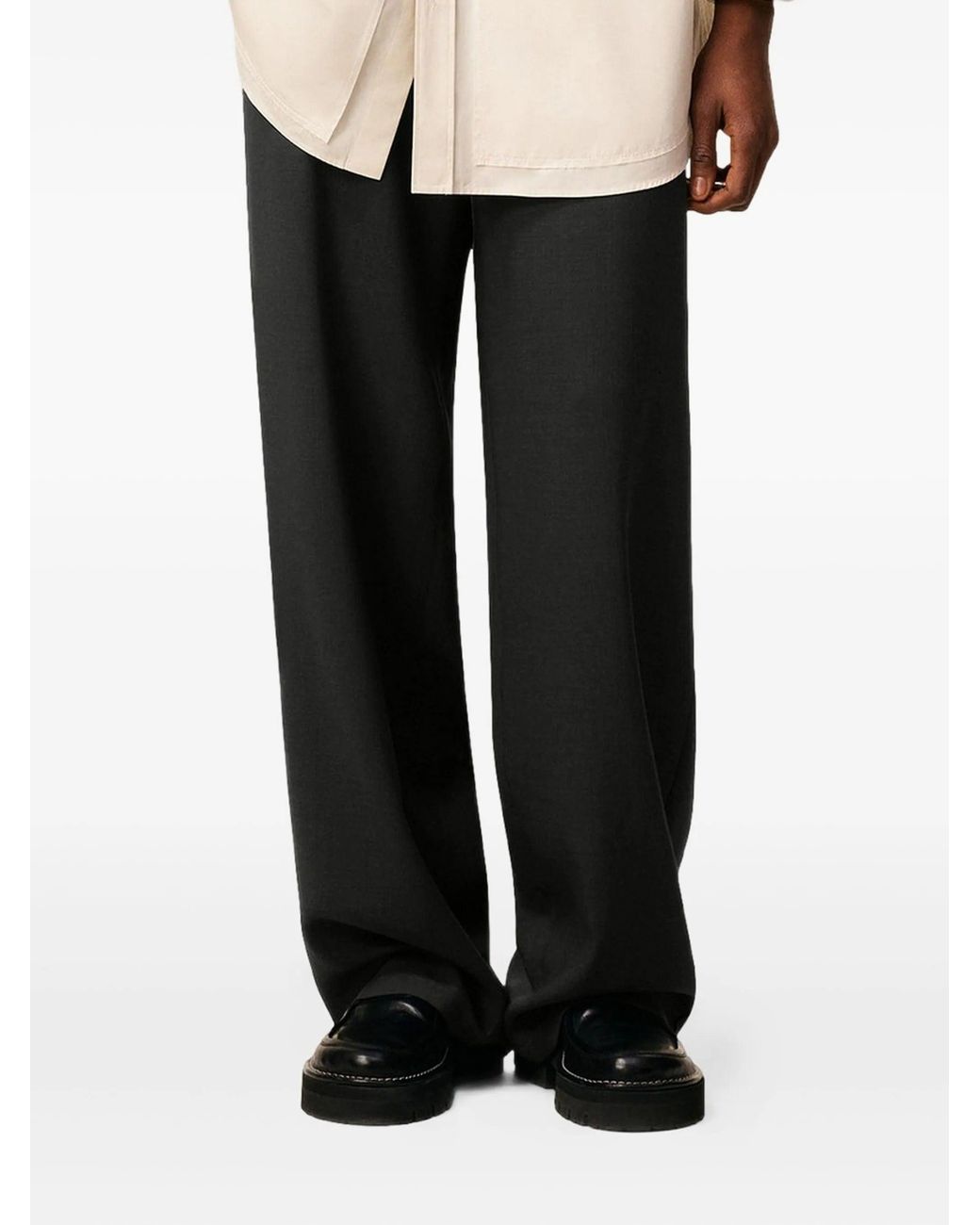 AMI Black Trousers Elasticated