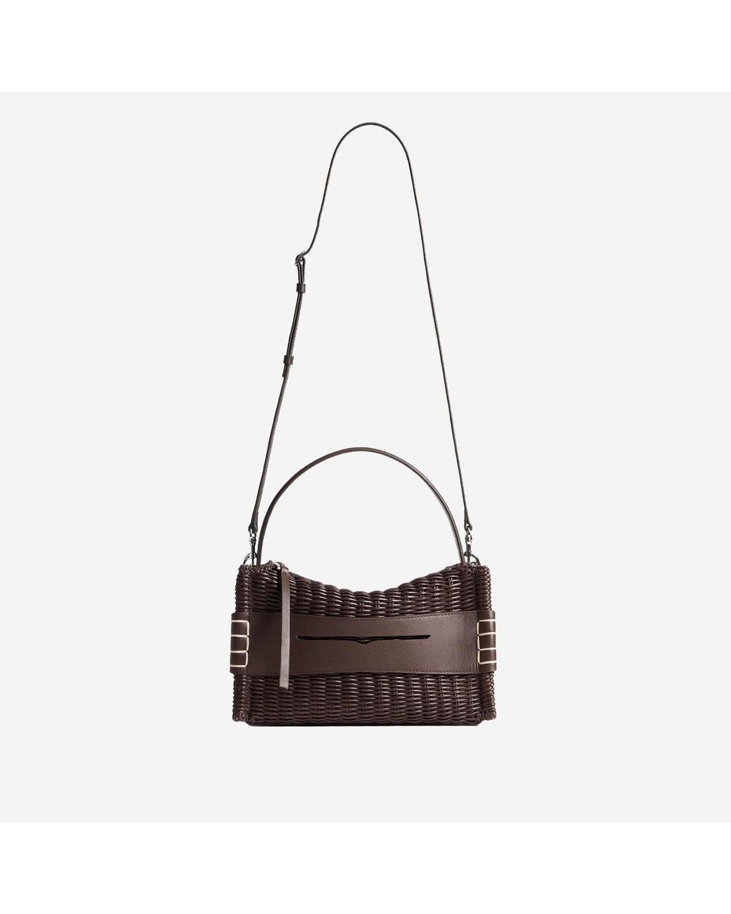 J.W. Anderson Brown Shoulder Bag Woven Leather