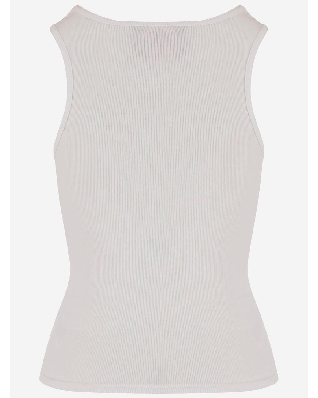 ICECREAM White Tank Top Stretch Cotton