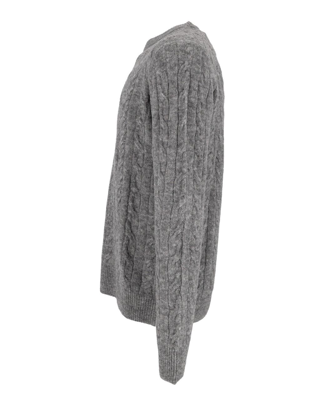 Ballantyne Gray R Neck Pullover