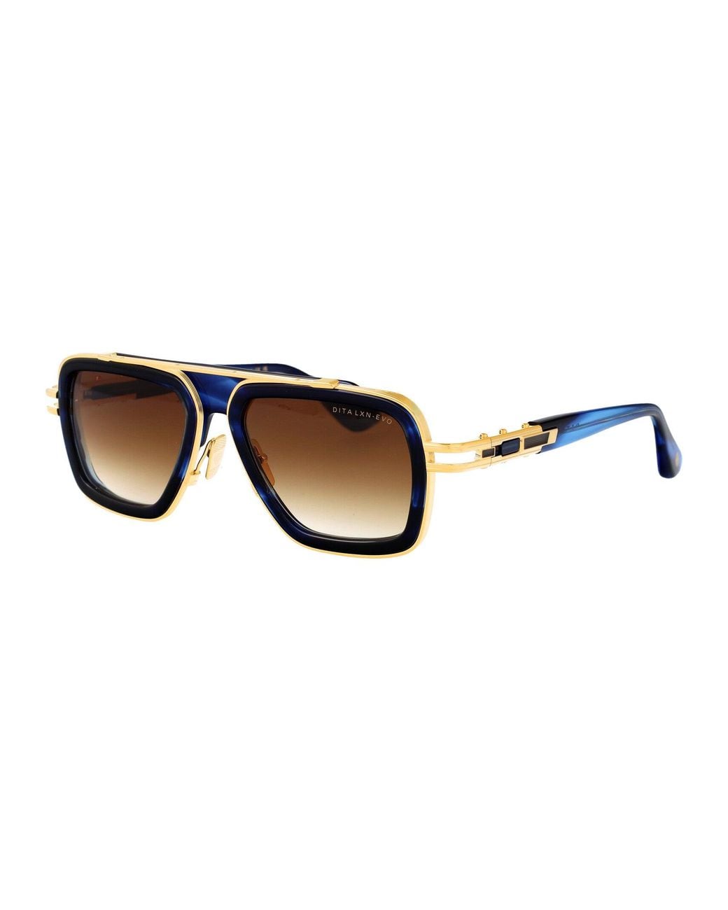 Dita Eyewear Brown Aviator Sunglasses Dts403 A 03 Blu Gld