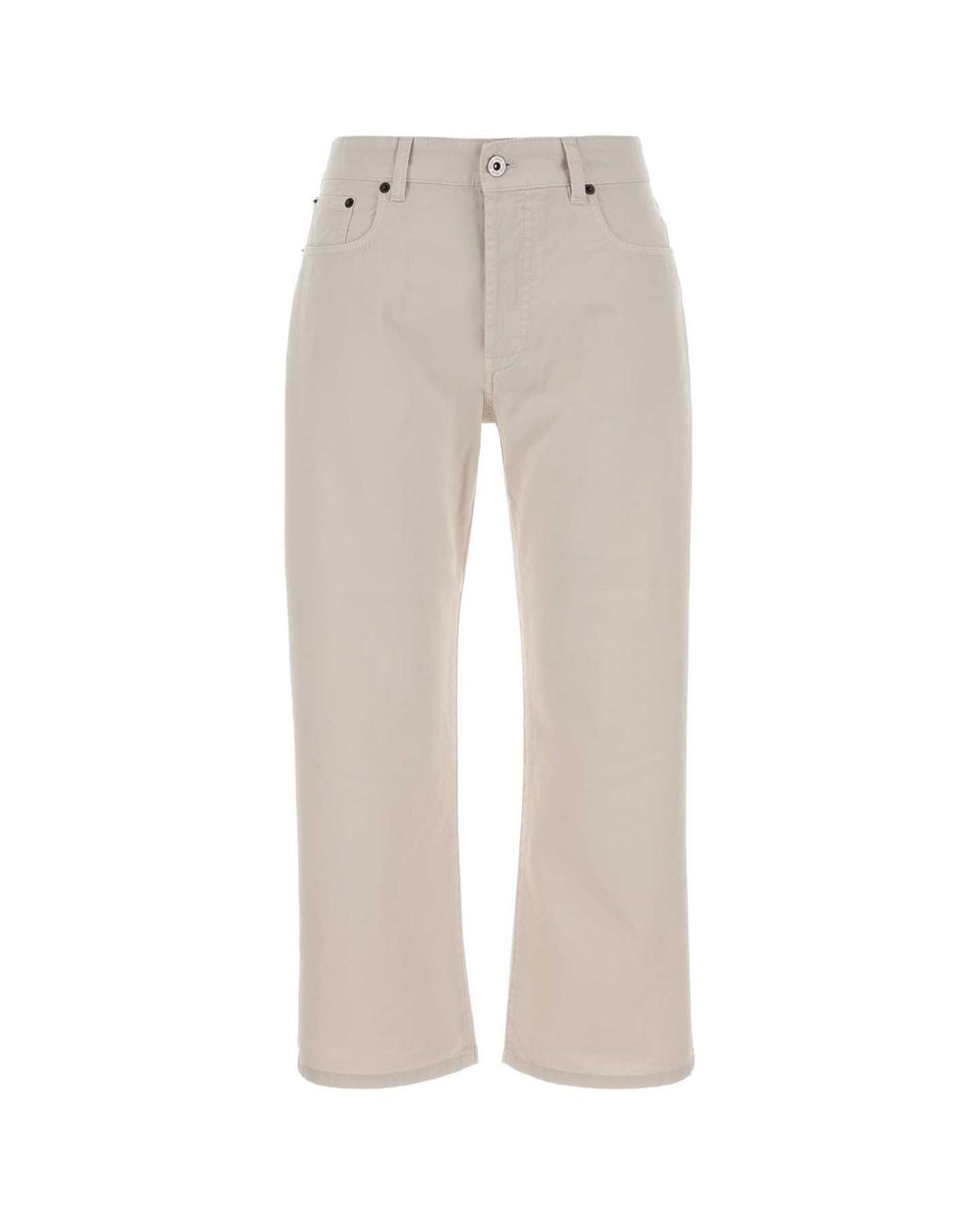 Miu Miu White Ivory Cotton Pant
