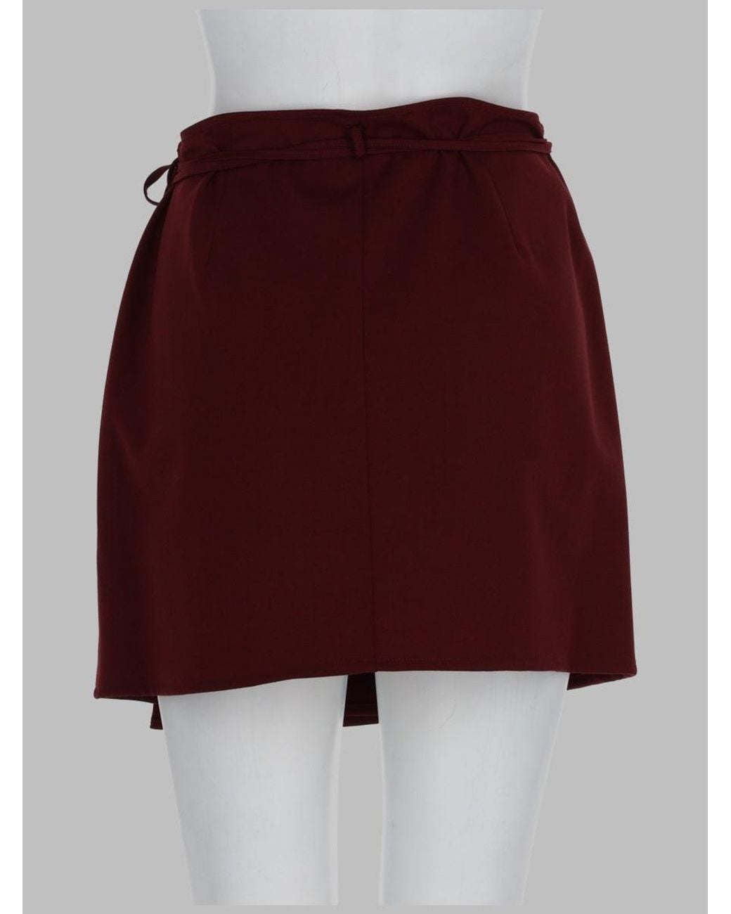 Alysi Purple Wrap Tie-Front Mini Skirt