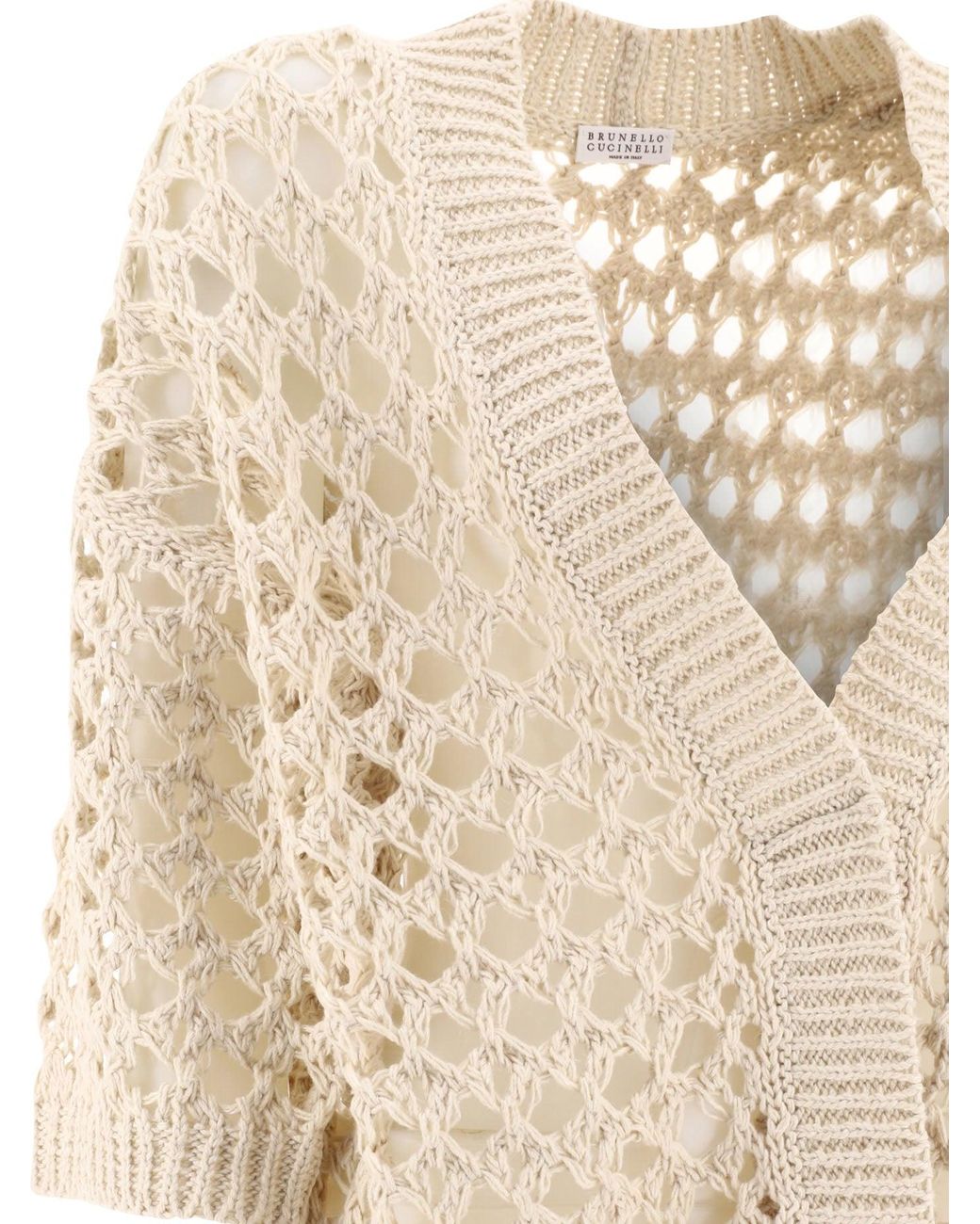 Brunello Cucinelli Natural Beige Knit Tunic Top