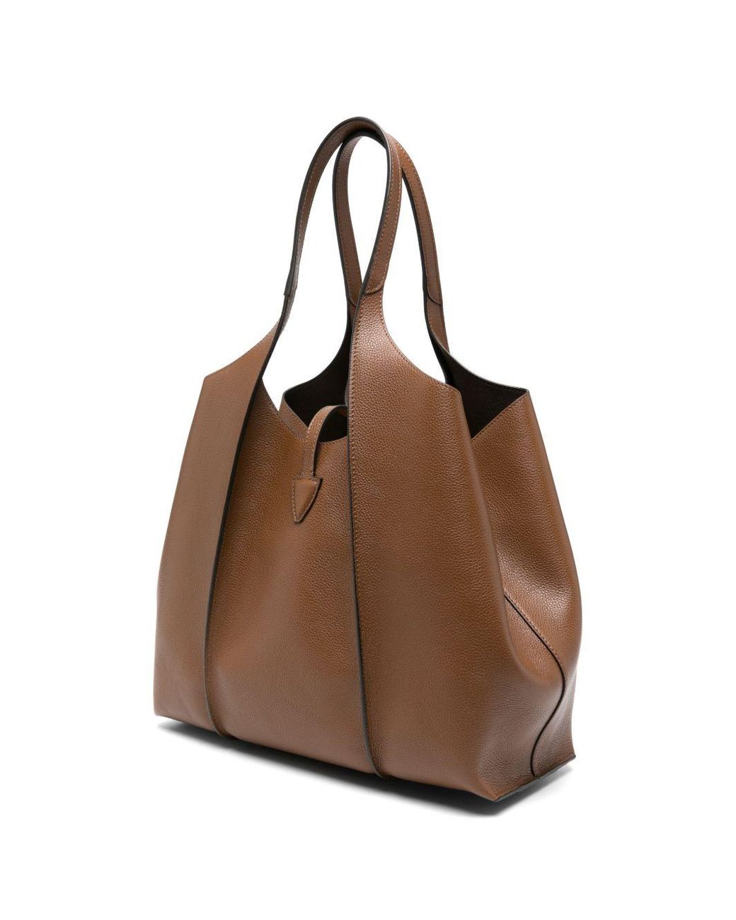 Tod's Brown T Timeless Medium Leather Tote Bag