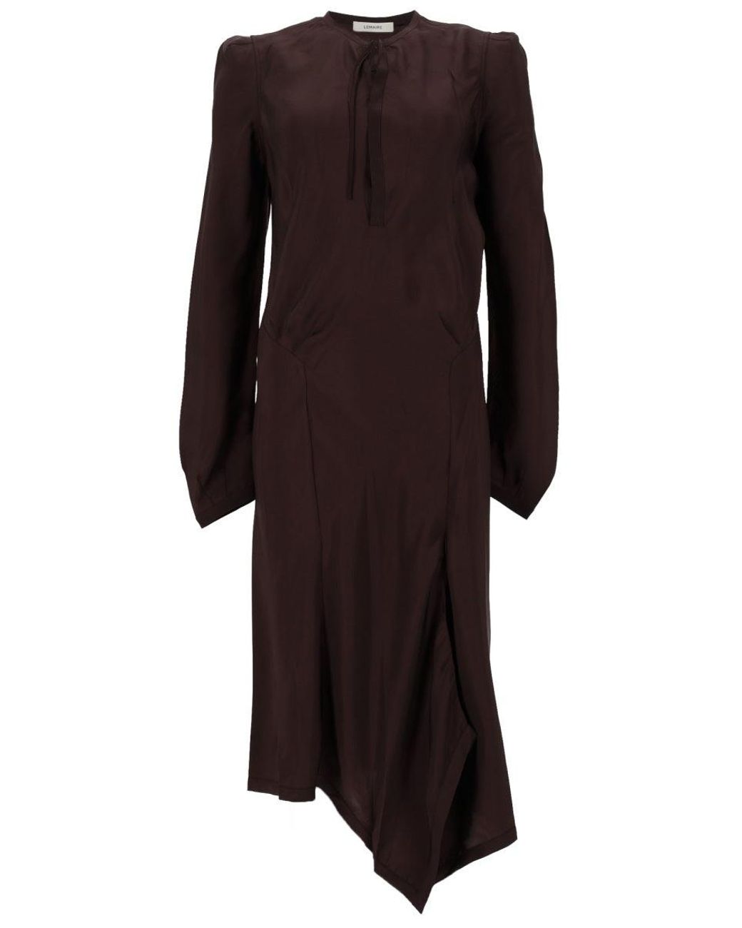 Lemaire Black Round Neck Midi Dress