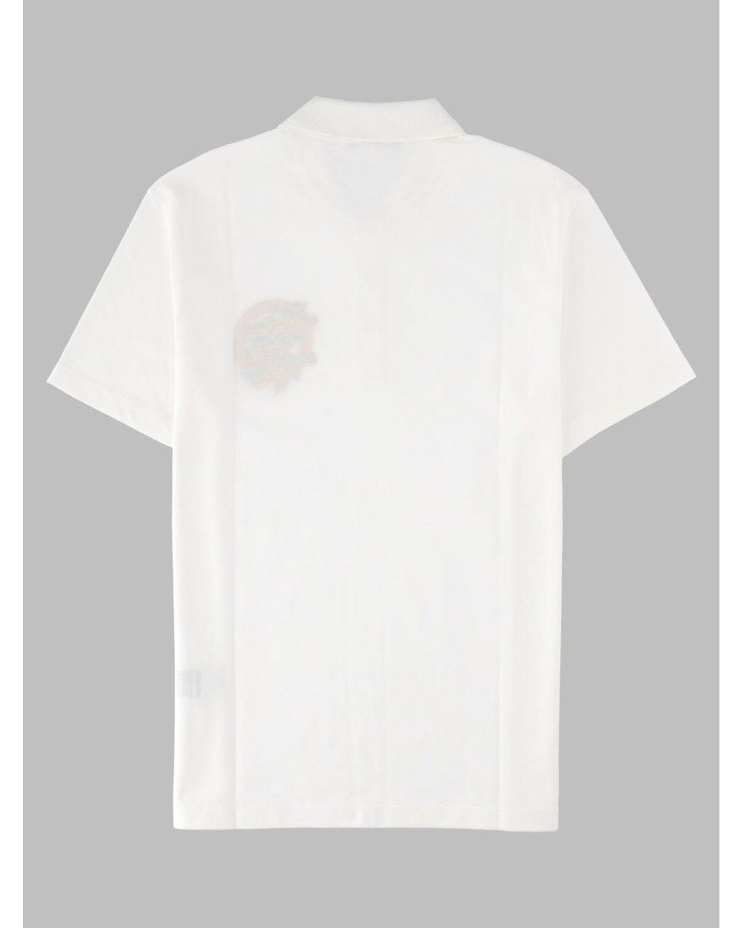 Versace White Polo Con Logo