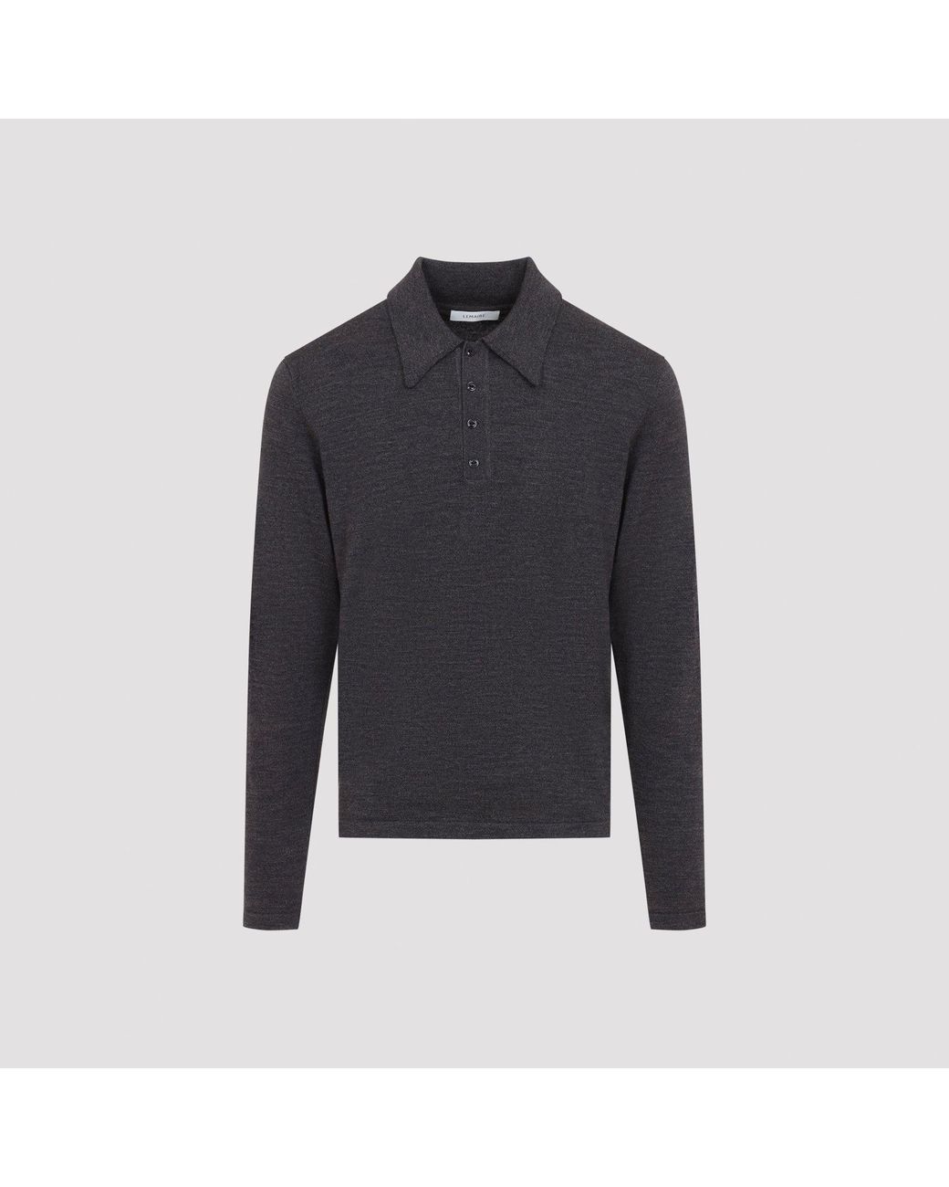 Lemaire Blue S Knitted Polo Sweater for men