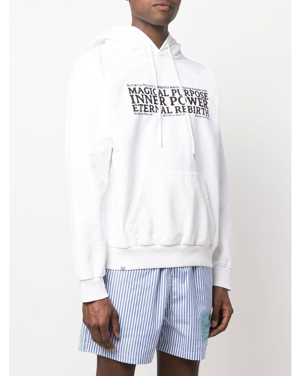 Paura Akim Hoodie in White für Herren