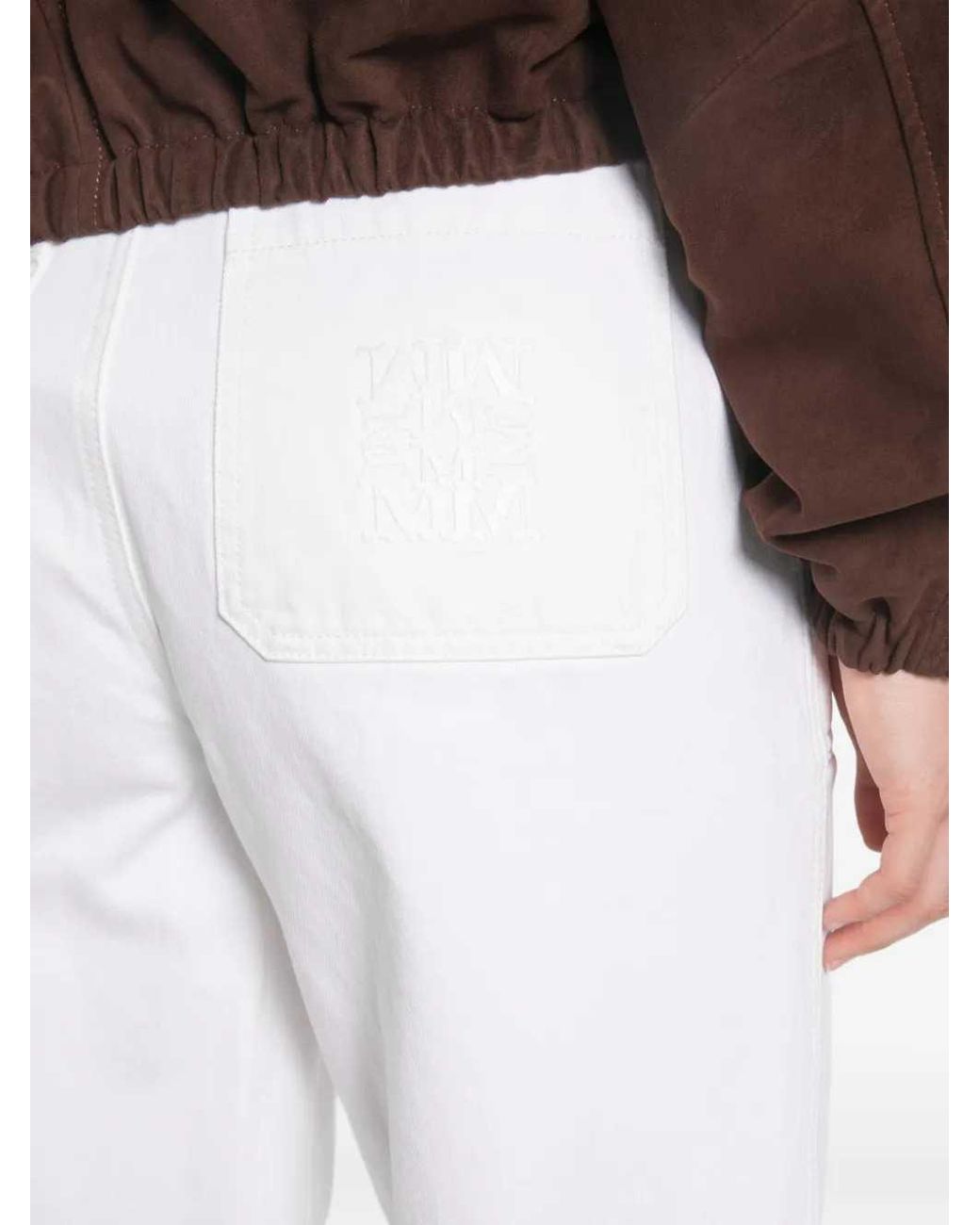 Max Mara White Wide-Leg Trousers