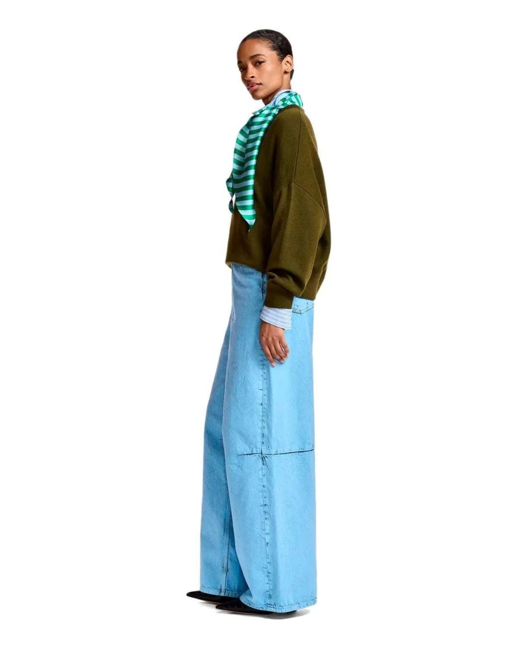 Essentiel Antwerp Green Kurtis Khaki Sweater