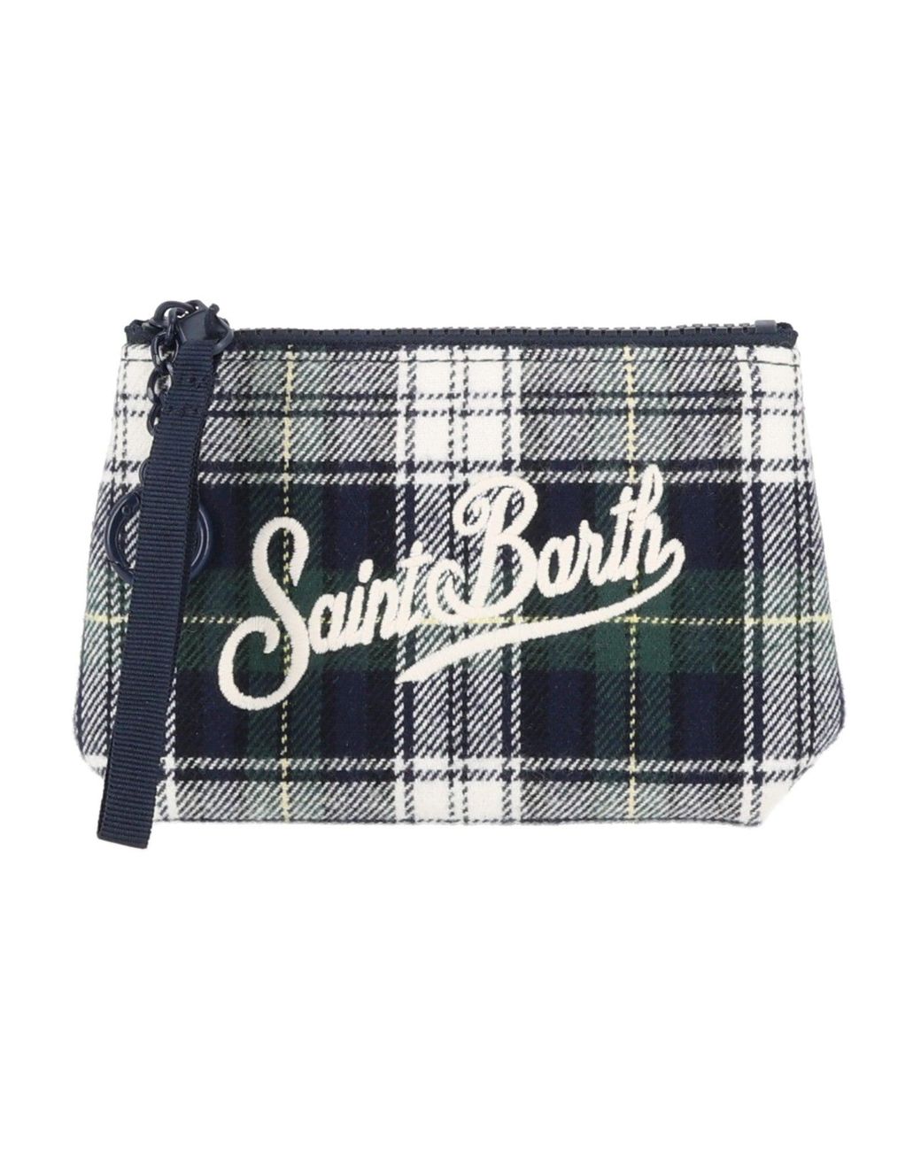 Mc2 Saint Barth Blue Aline Mini Wool Tartan 6110 Emb