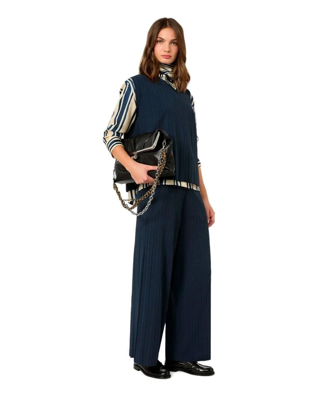 Weekend by Maxmara Blue Garza Trousers