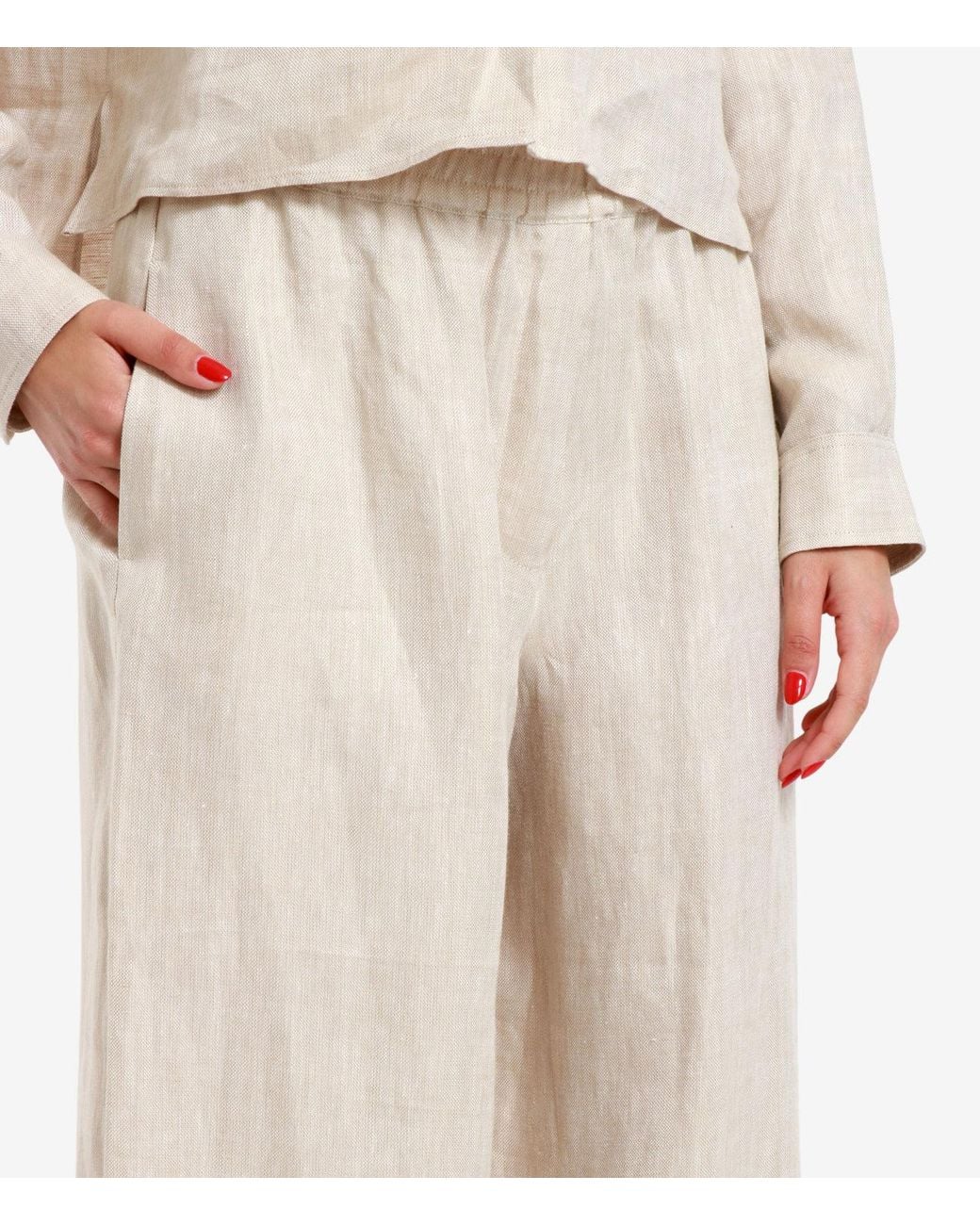Weekend by Maxmara Broek Ecru in het White