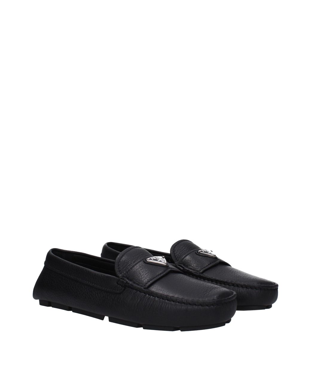 Prada Black Leather Loafers