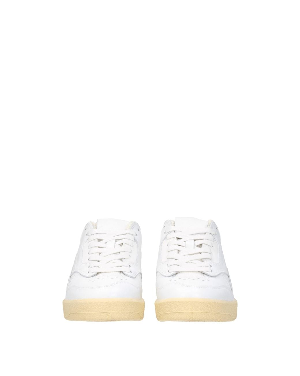 Jil Sander White Sneakers Donna Pelle Bianco/Ecru