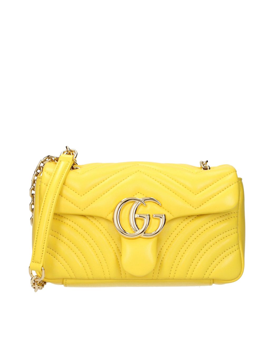Gucci Yellow Marmont Shoulder Bags Leather