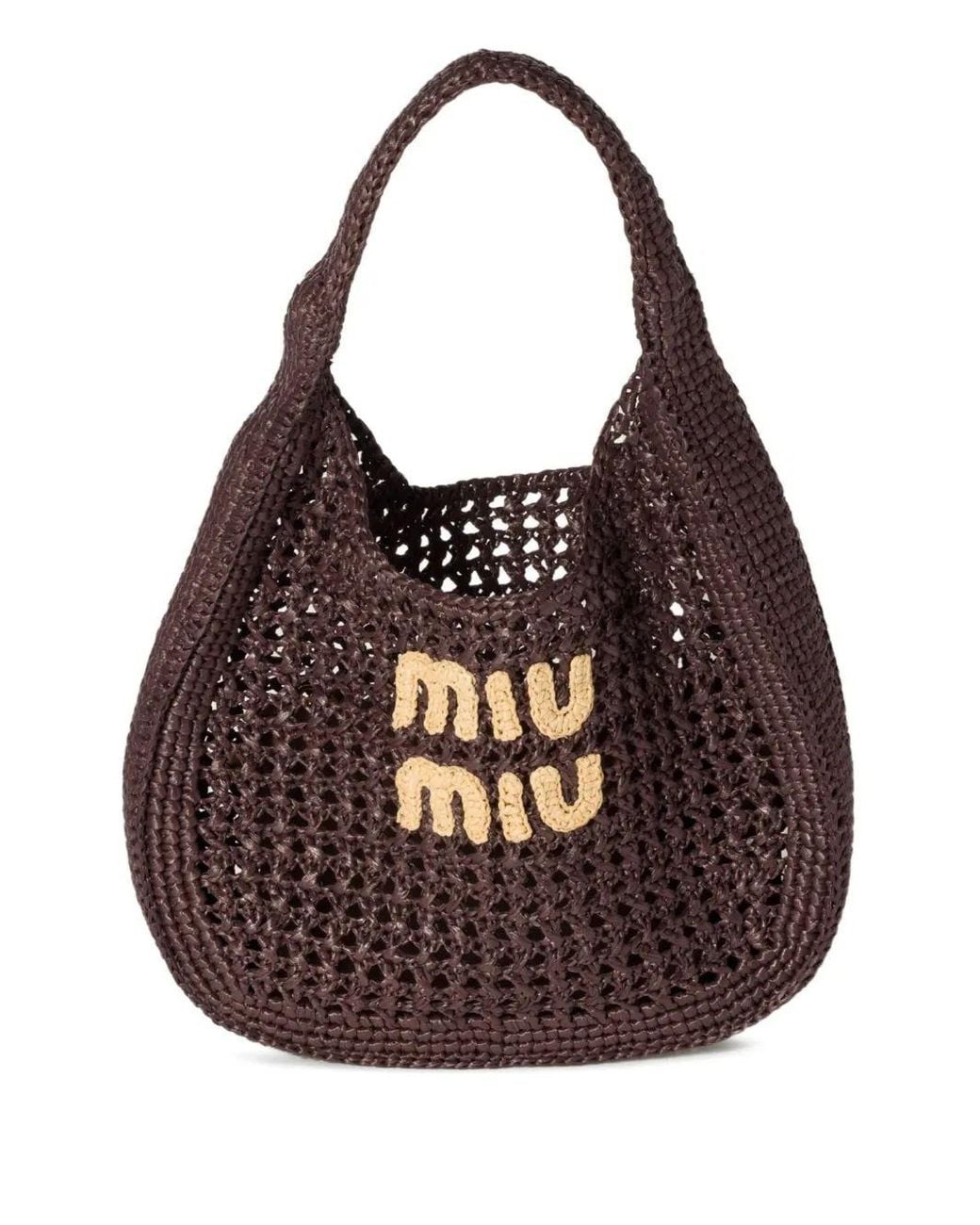 Miu Miu Brown Borse Crochet Rete