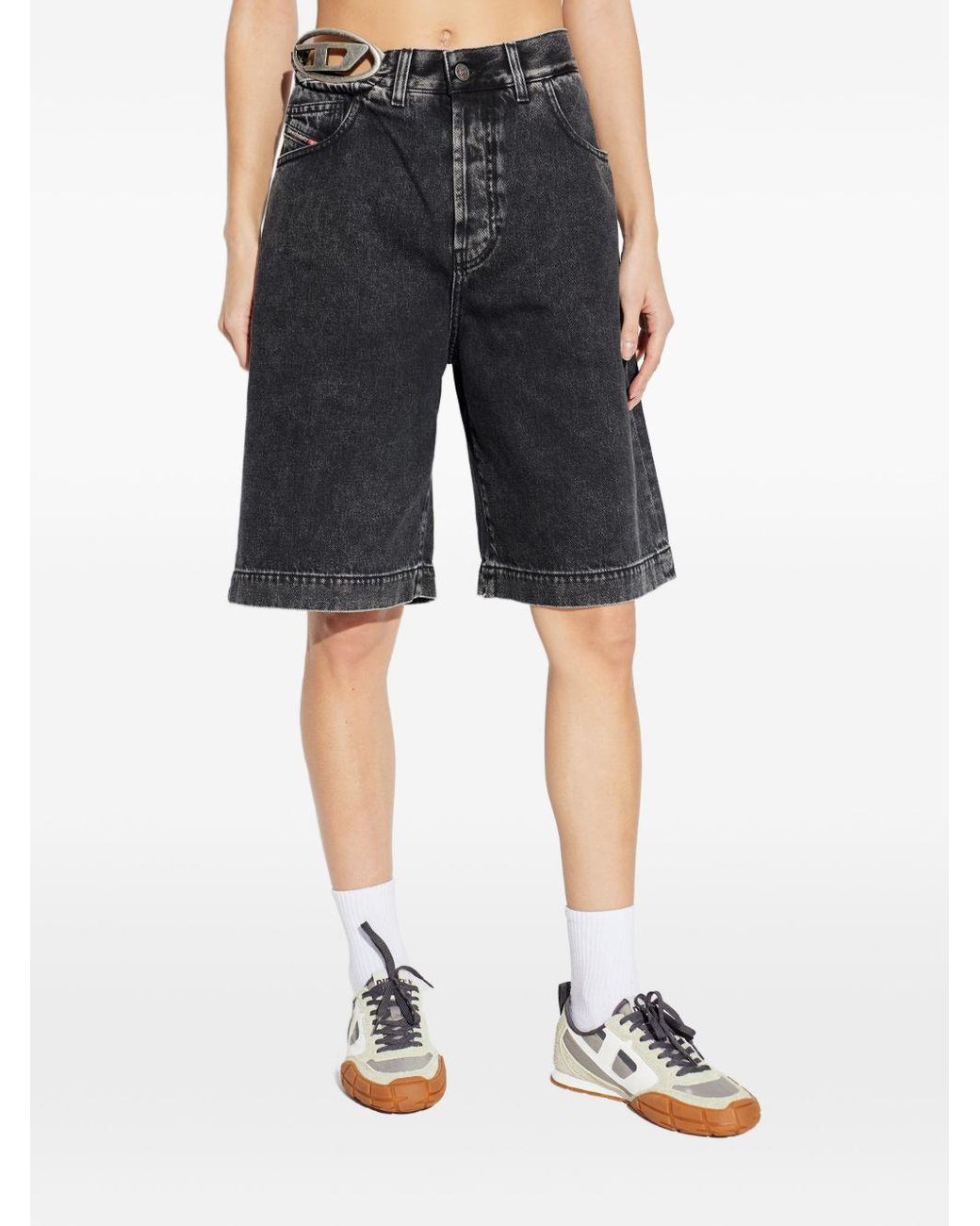DIESEL Black Denim Bermuda Shorts