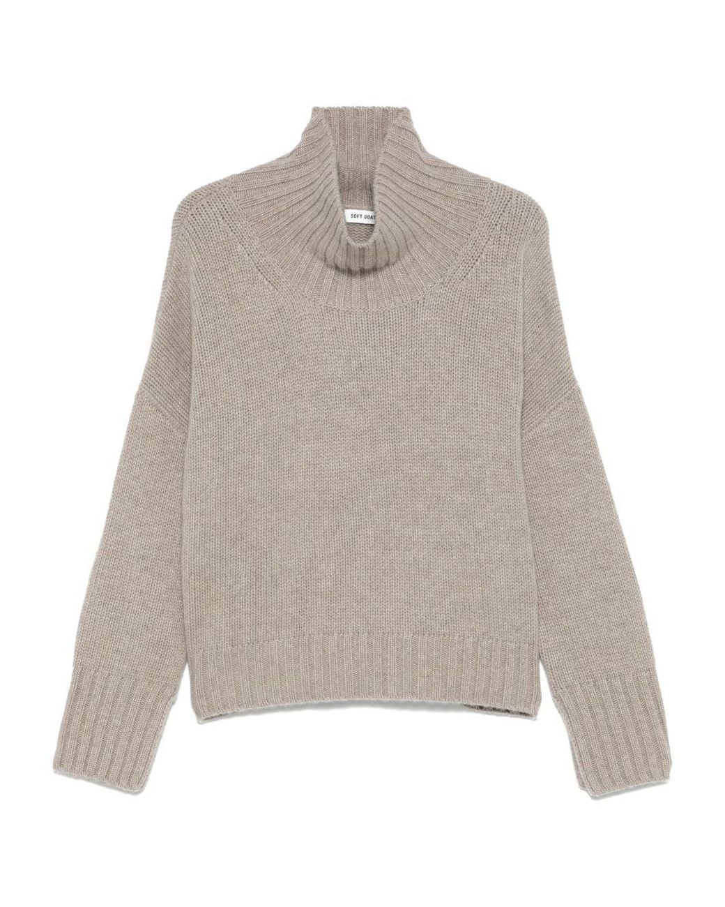 Soft Goat Natural Girlfriend Cashmere Turtle-Neck Jumper
