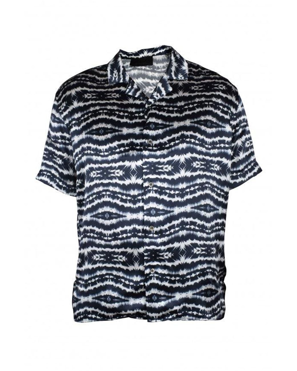 Philipp Plein Black Tie Dye Ss Shirt for men
