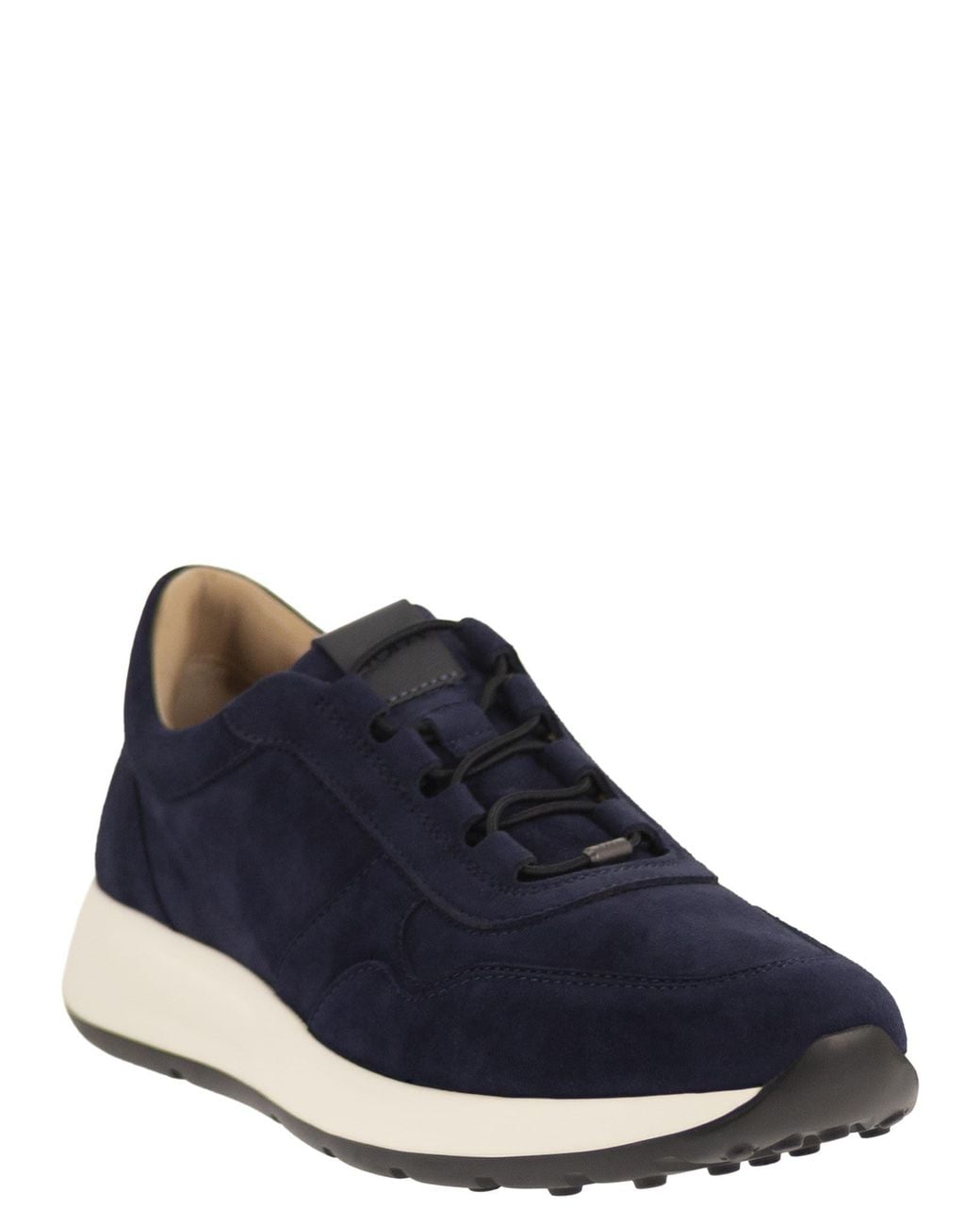 Tod's Blue Goatskin Suede Sneakers