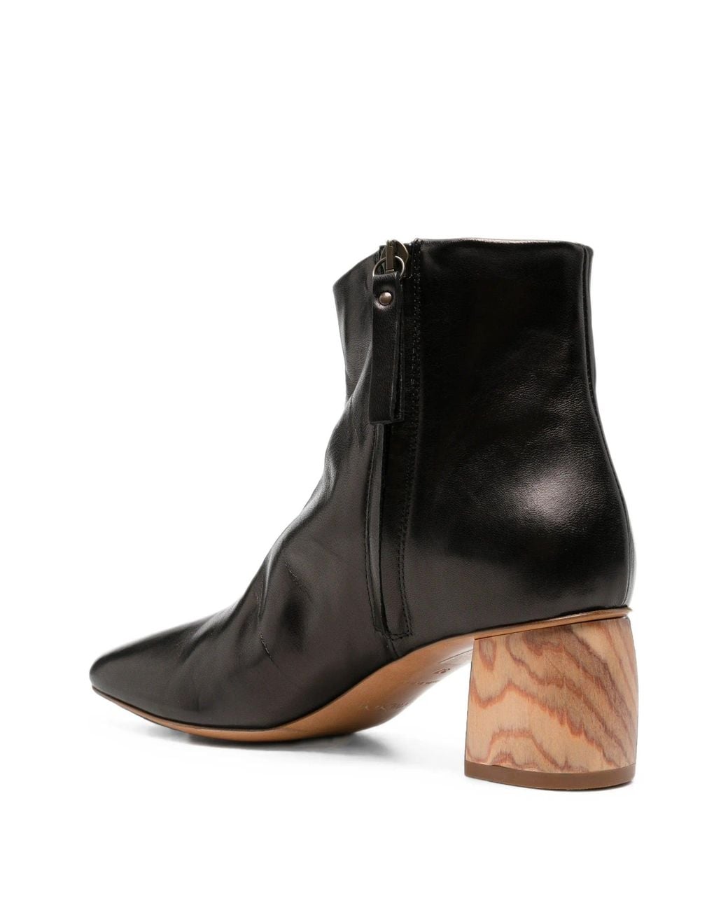 Forte_forte Black "My Alma" Stivaletto Chic Tacco Legno