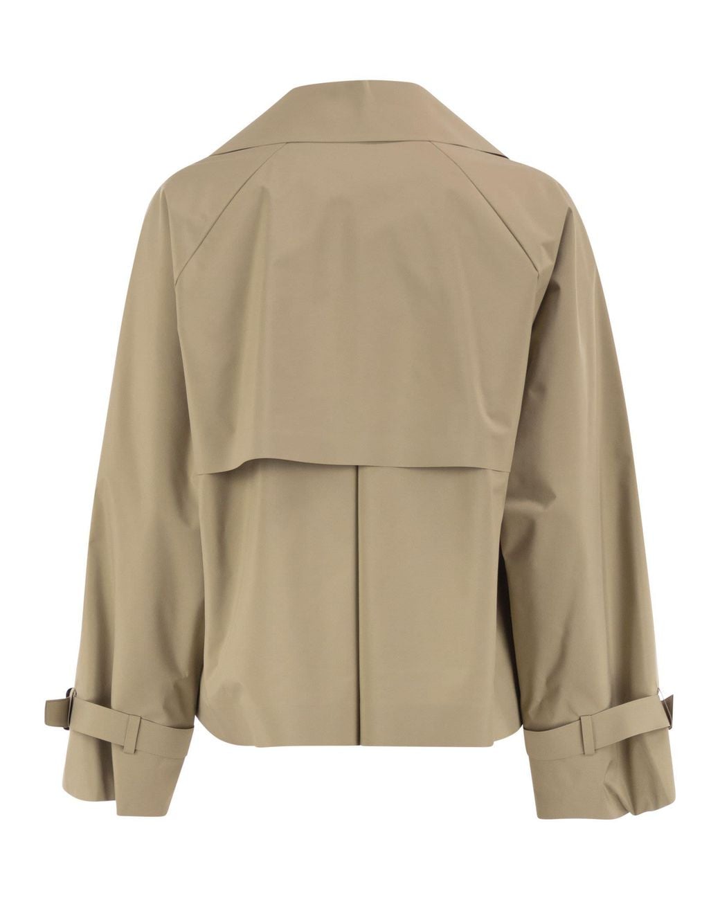 Weekend by Maxmara Natural Wkdboero Cropped Double Breasted Technical Jacket